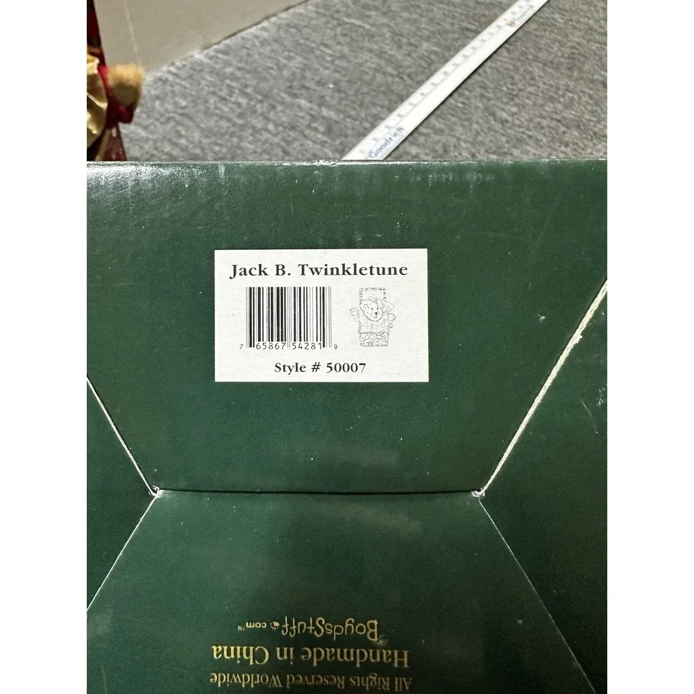 Vintage Boyds Bears  In Box, Jack B. Twinkletune Animated Musical Treasures Box
